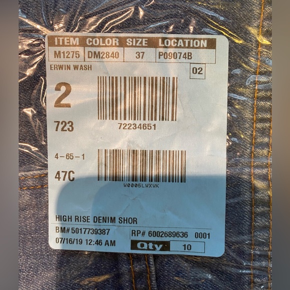 NWT MADEWELL DENIM HI-RISE CUTOFF DENIM SHORTS, JEAN SHORTS- SIZE 37, 14, 16 - Picture 12 of 16